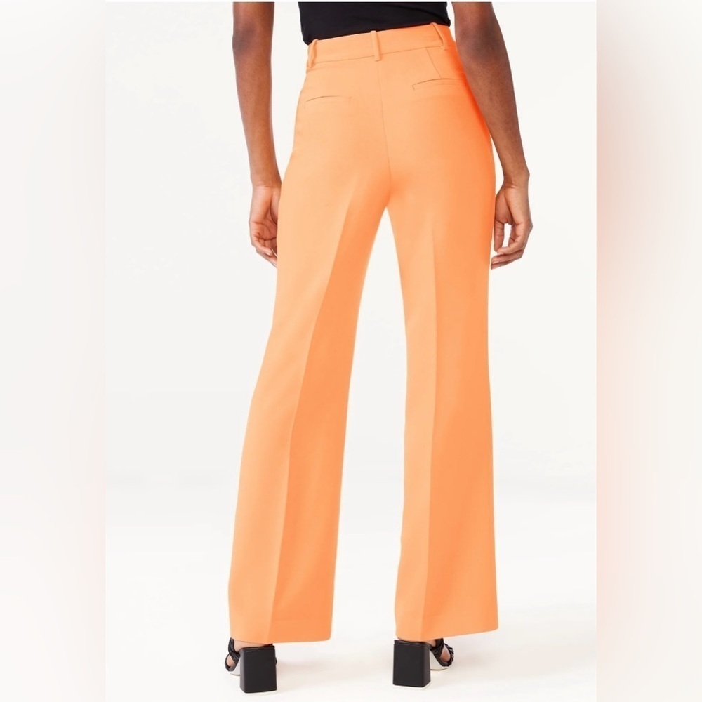 NWT Scoop Light Orange Wide Leg Women's Trousers with Pockets Size XL 16 18 - Picture 2 of 8